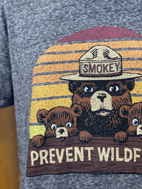 Thumbnail for Smokey Bear & Cubs LUXE Tee- Charcoal Grey CLEARANCE