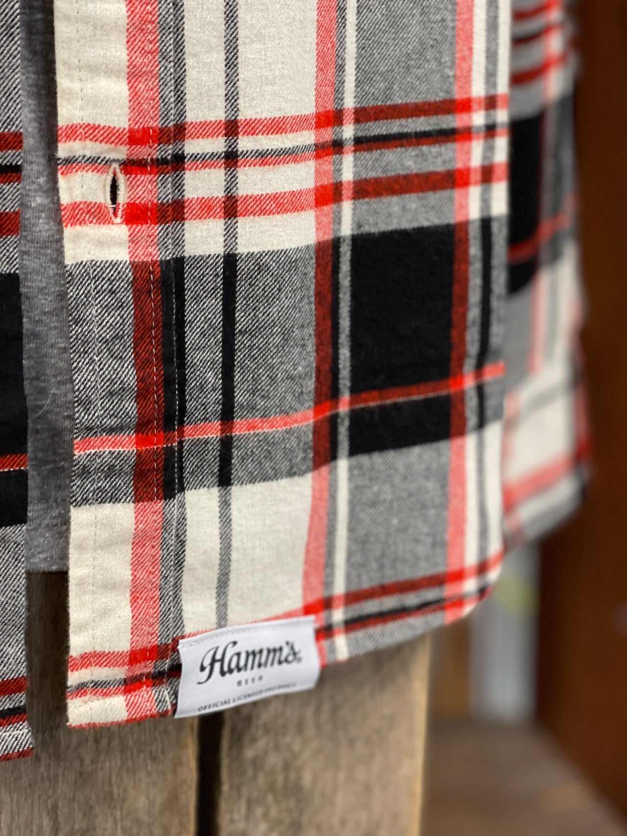 Hamm's Football Bear Flannel- Classic Licorice Whip