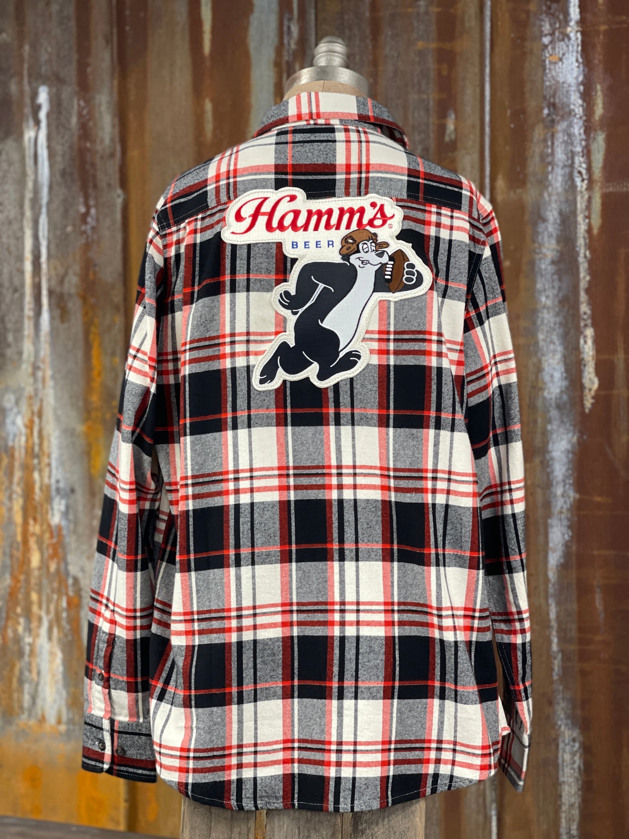 Hamm's Football Bear Flannel- Classic Licorice Whip