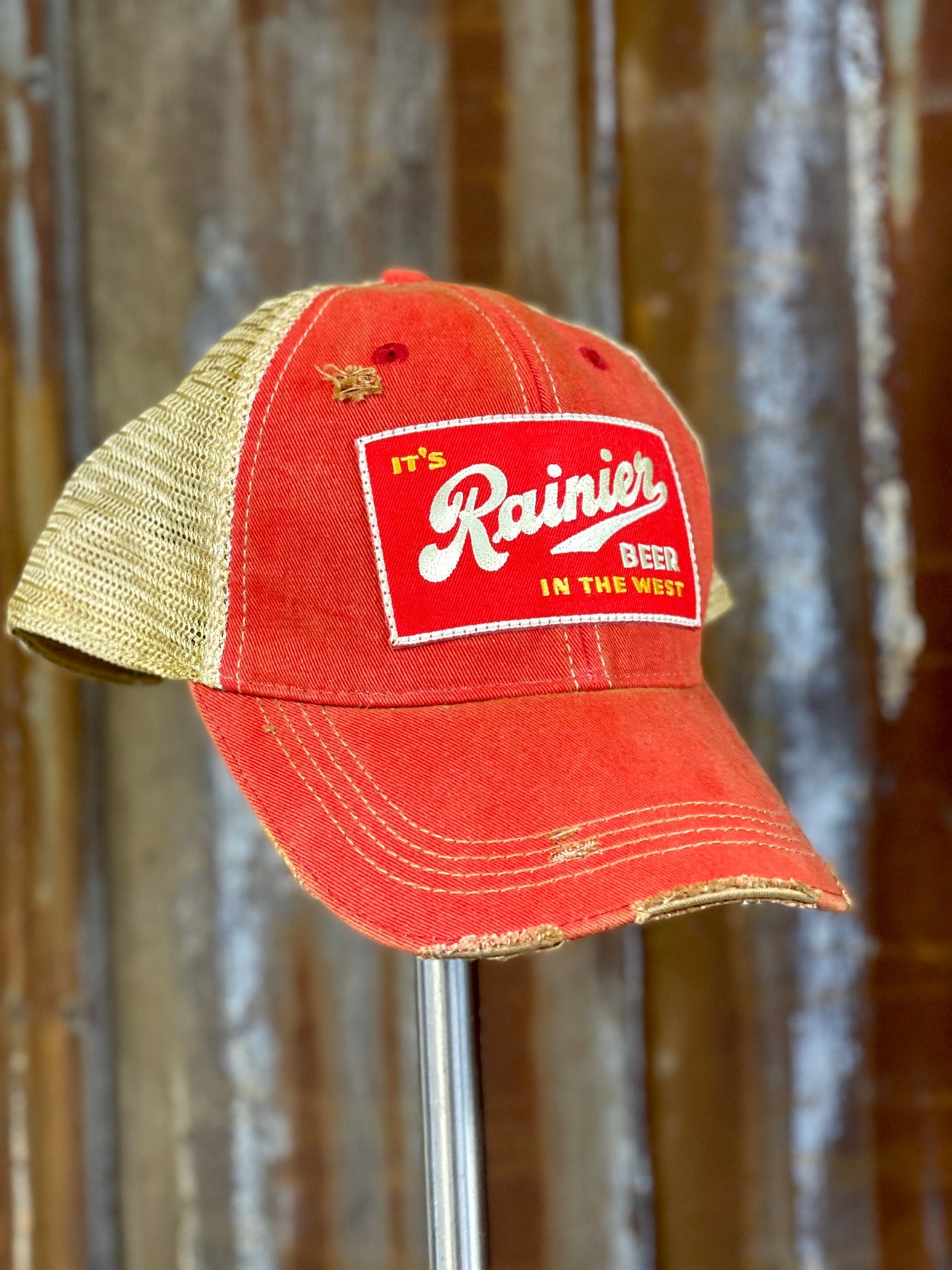 Rainier Beer hat Angry Minnow