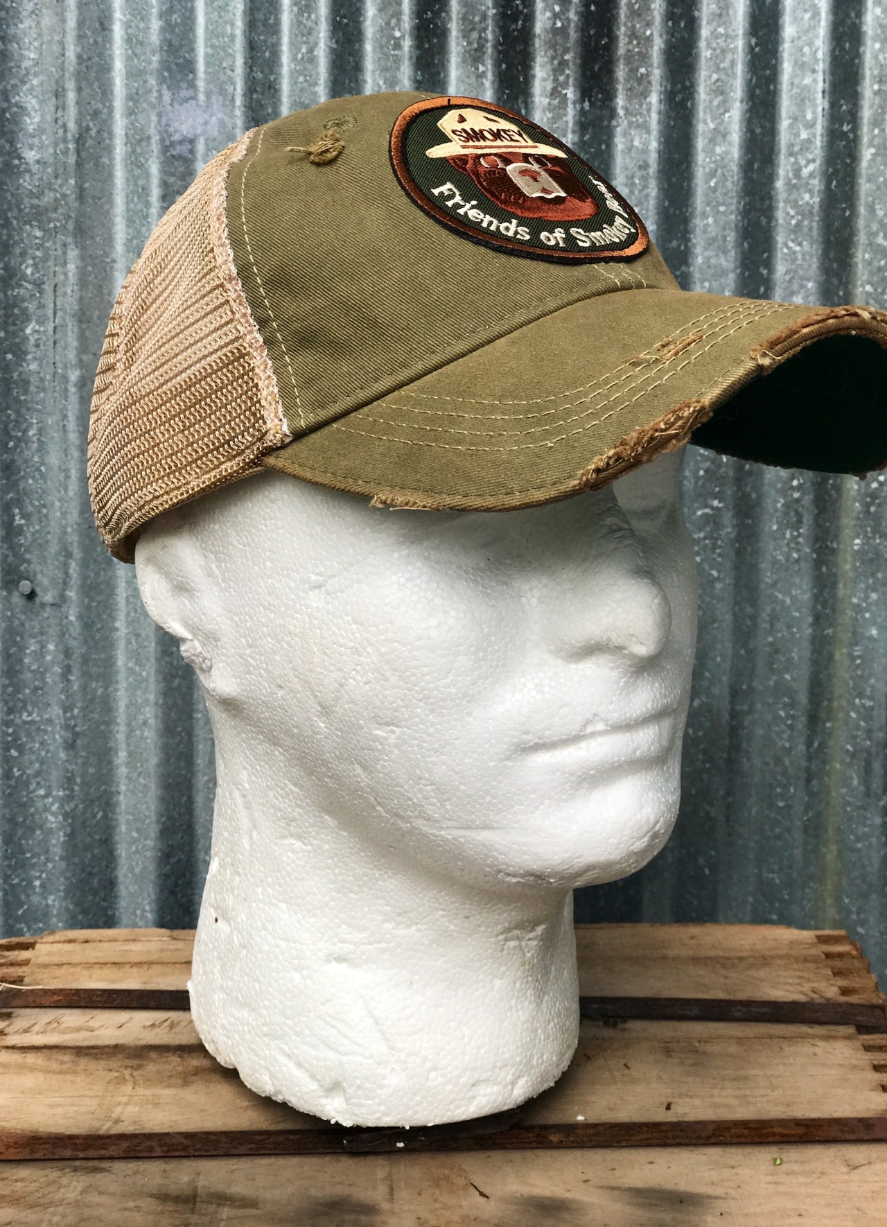 Smokey Bear Distressed Ball Cap