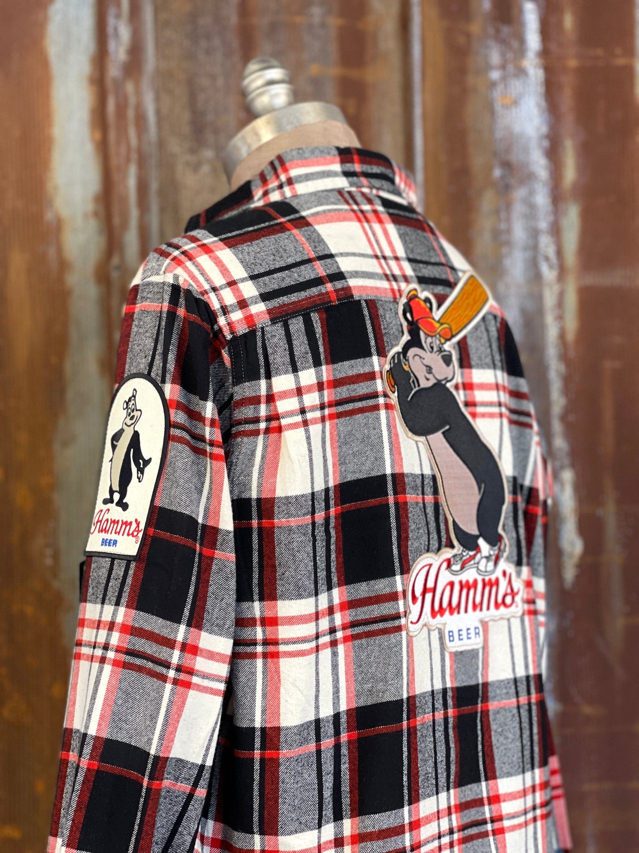 Hamm's Baseball Flannel Angry Minnow Vintage