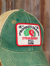 Thumbnail for House party STRAWBERRY Version Hat - Distressed Kelly Green