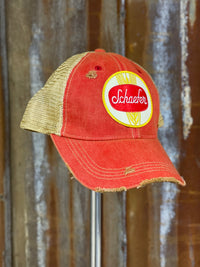 Thumbnail for Schaefer Beer Hat- Distressed Red Snapback