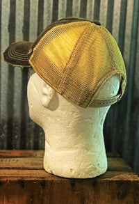 Thumbnail for Retro Striped Johnson Hat- Distressed Black Snapback